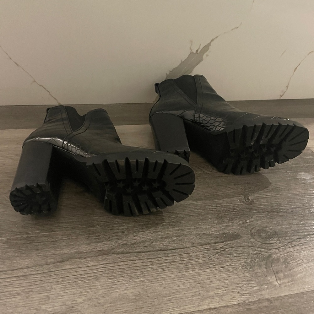 Steve Madden Faux Crocodile Booties